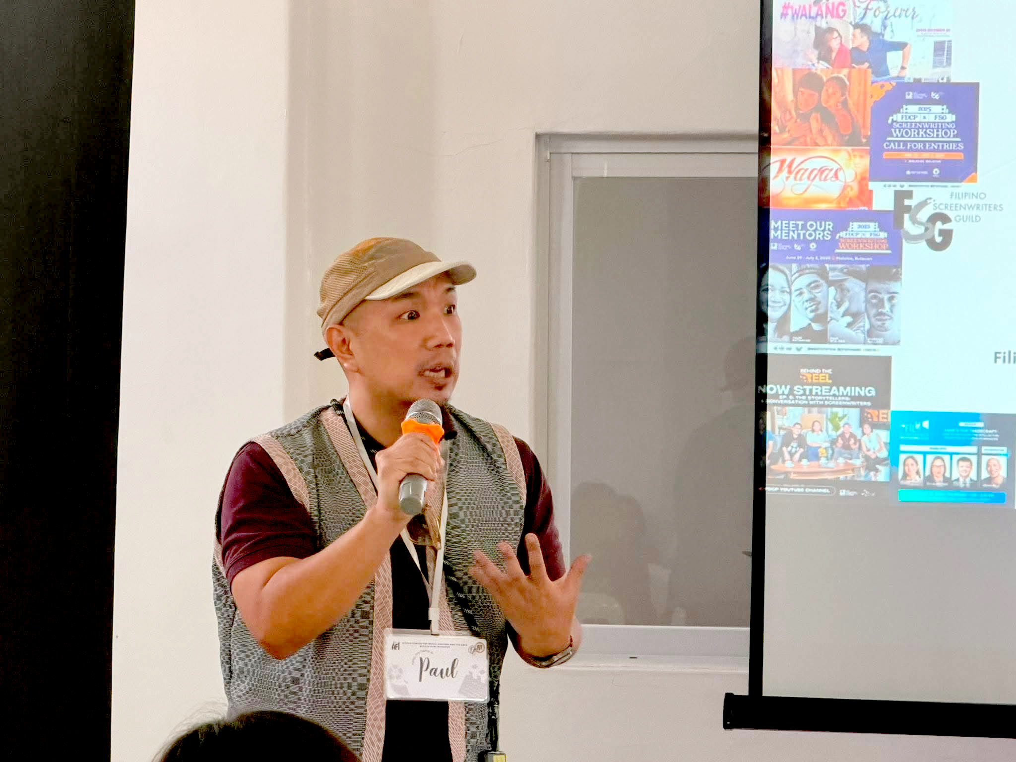 Director Paul Sta. Ana, the Program Manager of the film workshop